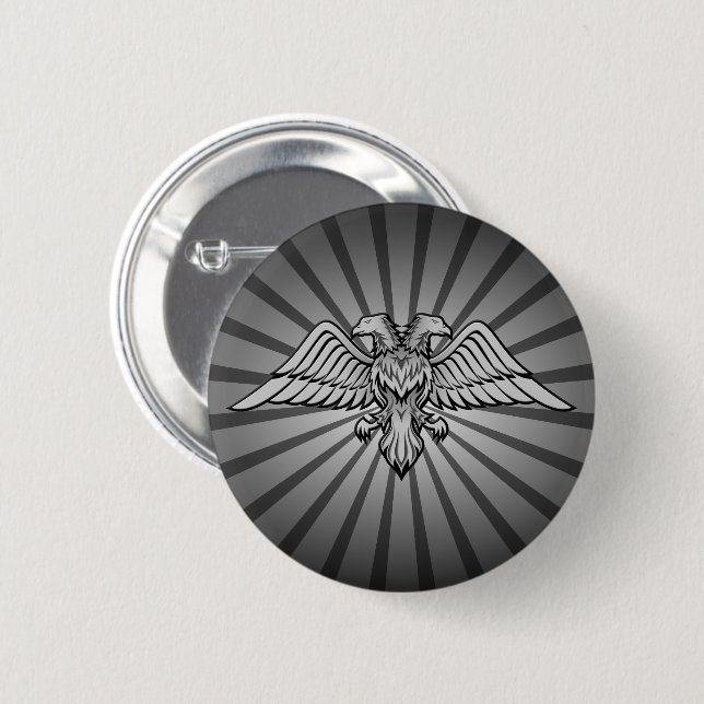 Two headed eagle pinback button (Front & Back)