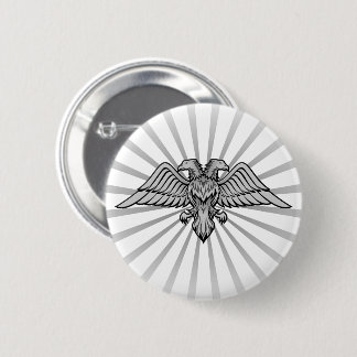 Two headed eagle pinback button