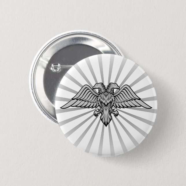 Two headed eagle pinback button (Front & Back)