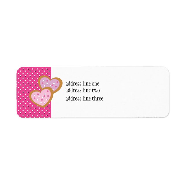Two Heart-Shaped Cookies Label (Front)
