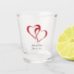 Two Heart Shot Glass at Zazzle
