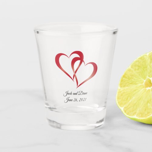 Two Heart Shot glass