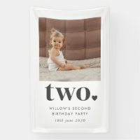 Two Heart Square Photo 2nd Birthday