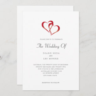 Two Heart Wedding Invitation