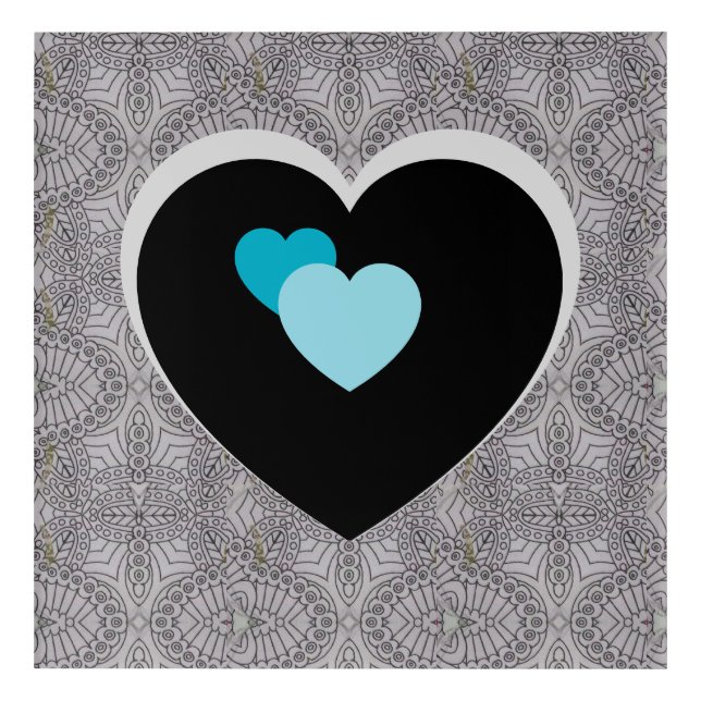 Two Hearts Acrylic Wall Art (Front)