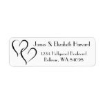 Two Hearts Address Label at Zazzle