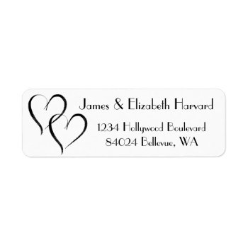 Two Hearts Address Labels by E_MotionStudio at Zazzle