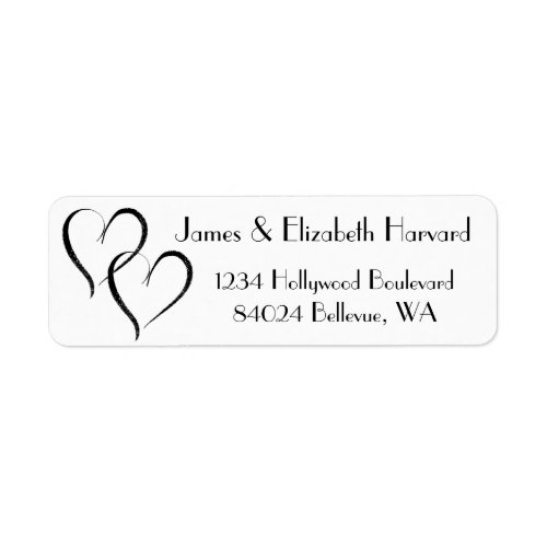 Two Hearts Address Labels