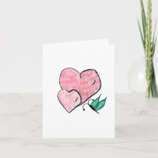 Two Hearts and a Butterfly Card