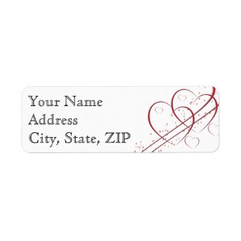 Two Hearts As One Anniversary Return Address Label by NoteableExpressions at Zazzle
