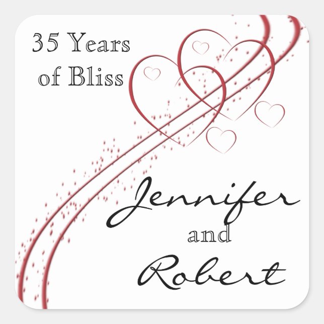 Two Hearts as One Envelope Seal (Front)