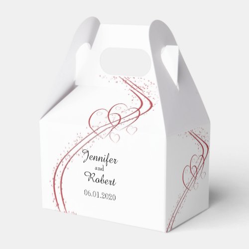 Two Hearts as One Wedding Favor Box