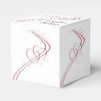 Two Hearts as One Wedding Favor Box