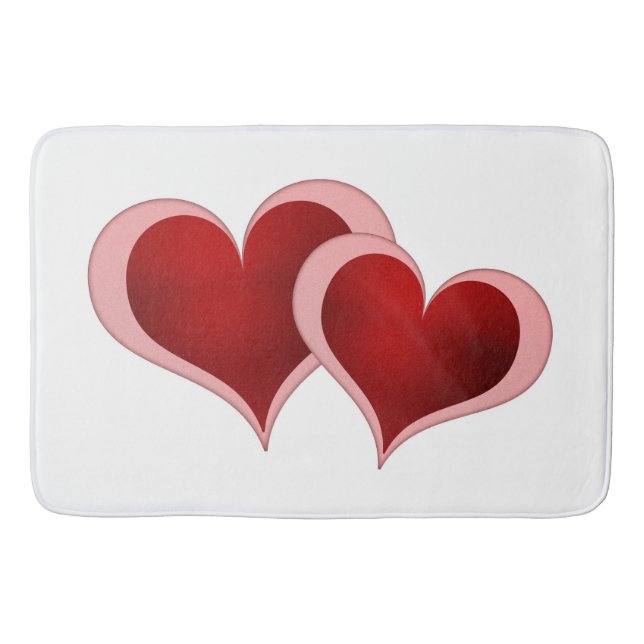 Two Hearts Bath Mat (Front)