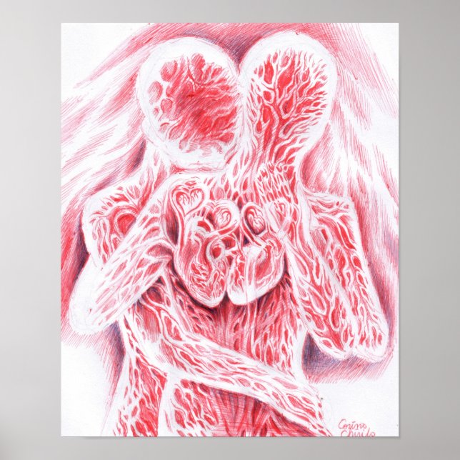 Two hearts beating together poster (Front)