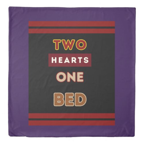 Two Hearts Bed Blanket 