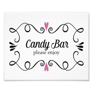 Two Hearts Candy Bar Buffet Wedding Sign