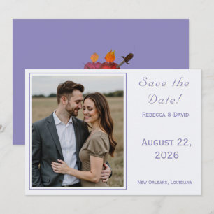 Two Hearts Catholic Flat Save The Date Card