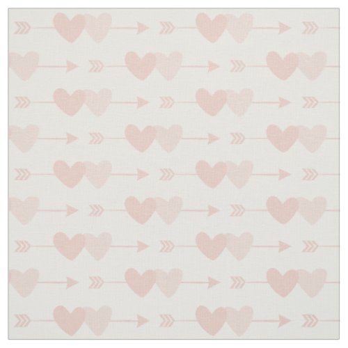 Two Hearts Fabric white