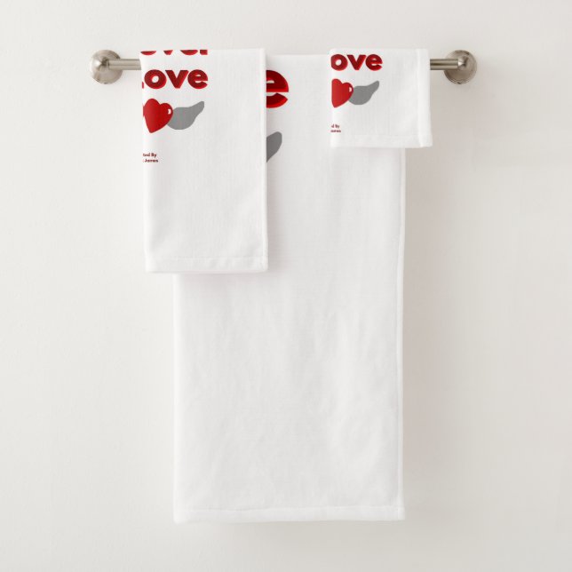 Two Hearts Forever In Love Bathroom Towel Set (Insitu)