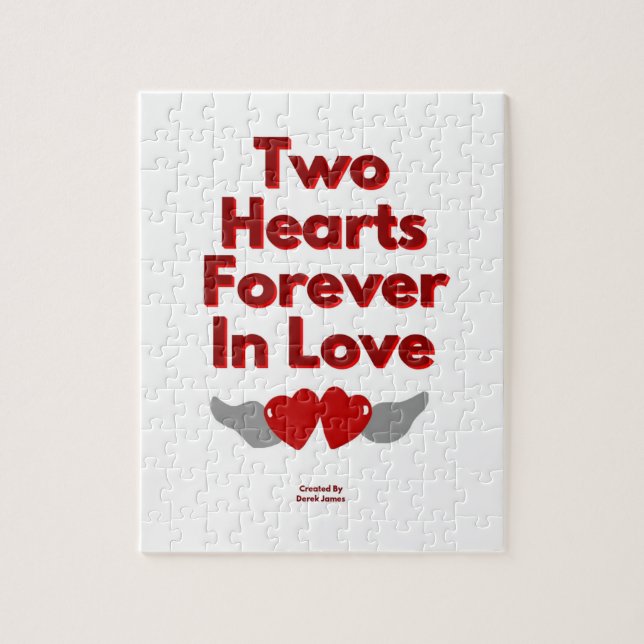 Two Hearts Forever In Love Puzzle (Vertical)