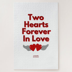 Two Hearts Forever In Love Puzzle 20" X 30"