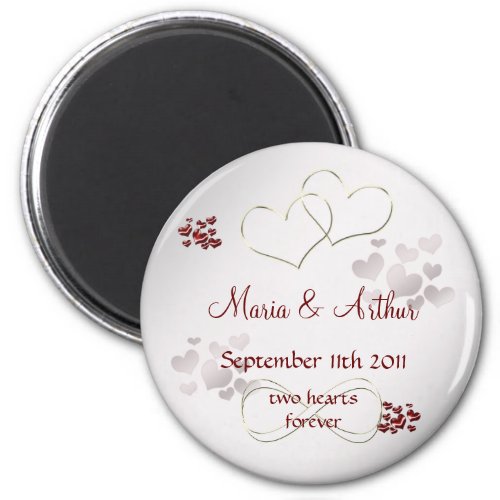 Two hearts forever magnet