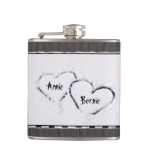 Two Hearts Fresh White Snow Distressed Grey Wood