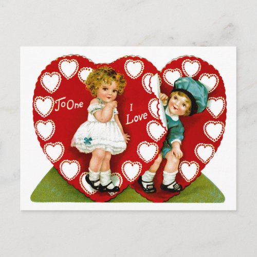 Two Hearts Holiday Postcard