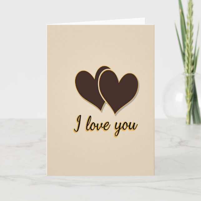 Two Hearts I Love You Card (Front)