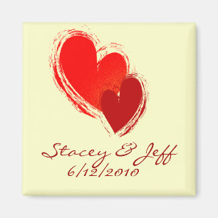 Two hearts in love magnet