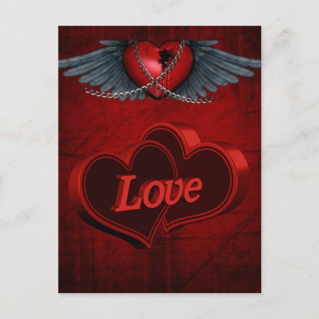 Two Hearts In Love Postcard (Front)