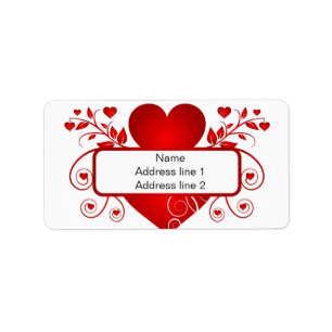 Two Hearts in One Return Address Label