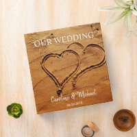 Two hearts in sand personal Beach Wedding album