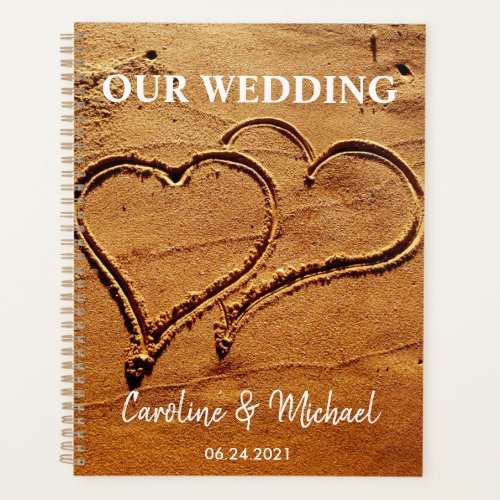 Two hearts in sand personal beach Wedding Planner