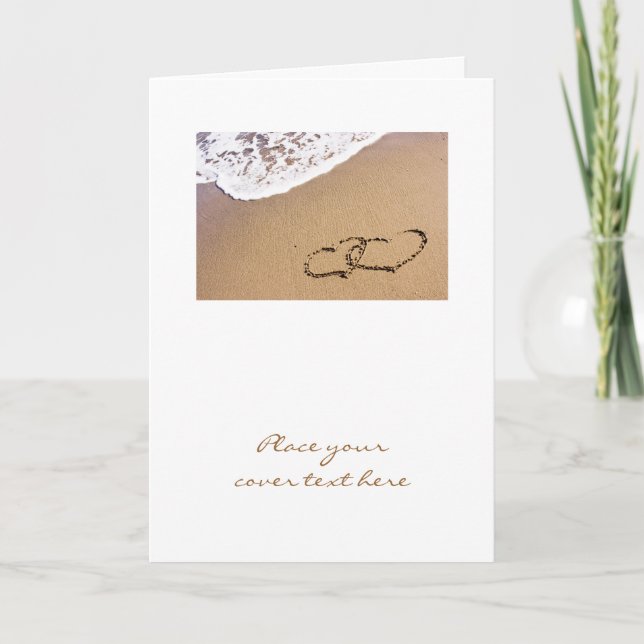 Two Hearts In The Sand Card (Front)