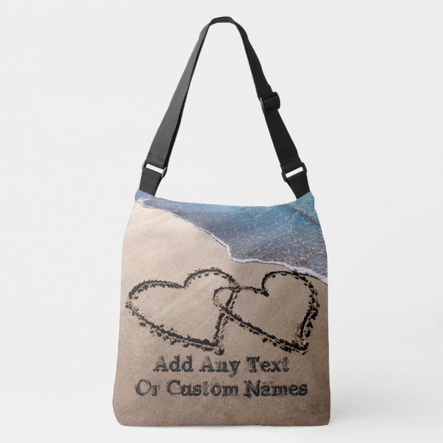 Two Hearts In The Sand Custom All Over Print Bag (Front)