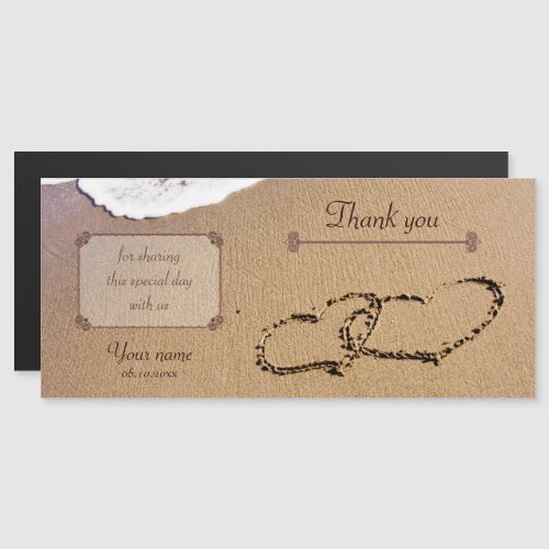 Two Hearts In The Sand Magnetic Invitation