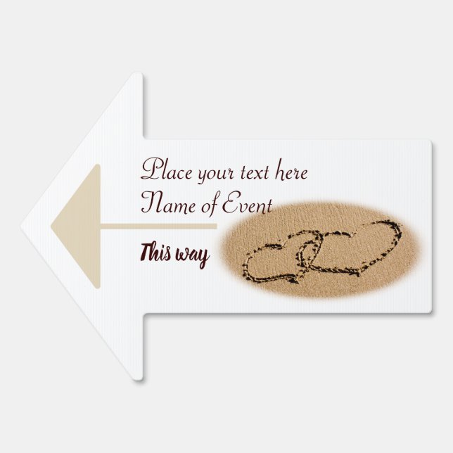 Two Hearts In The Sand Sign (Front)