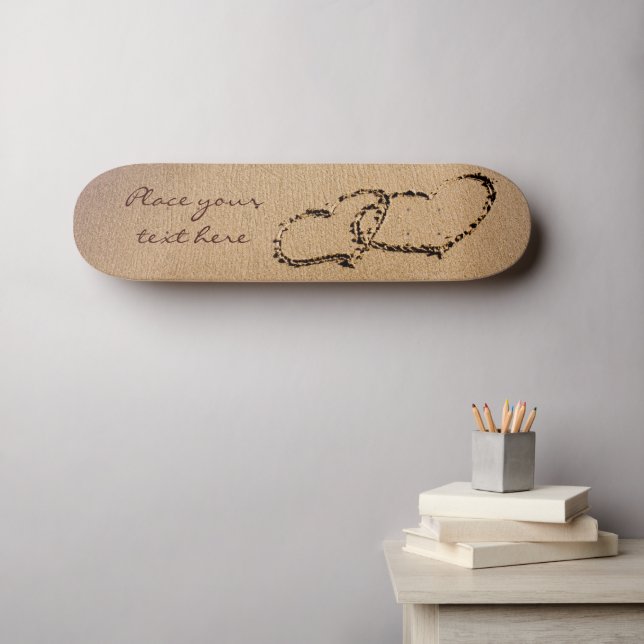 Two Hearts In The Sand Skateboard (Wall Art (Horz))
