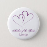 Two Hearts Intertwined Pinback Button at Zazzle