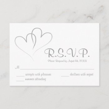 Two Hearts Intertwined Wedding Rsvp Card by Frankipeti at Zazzle