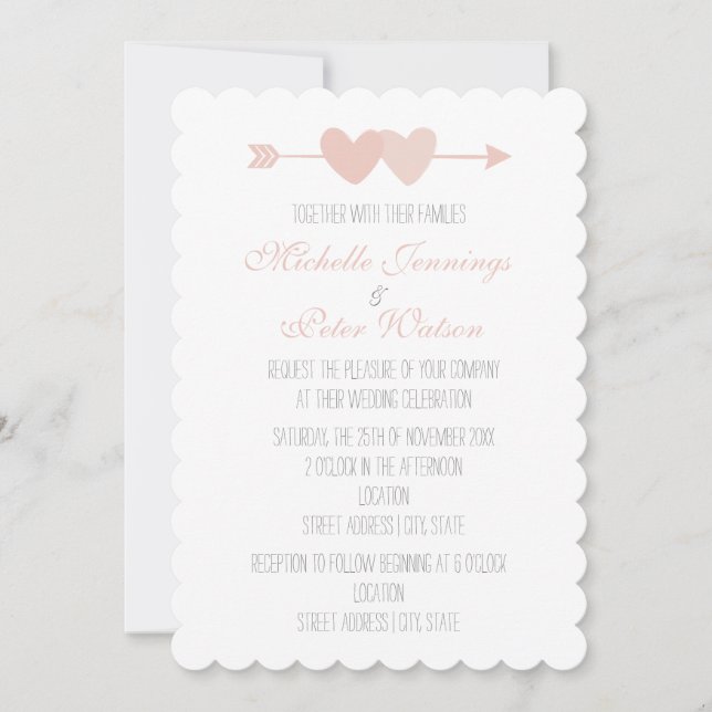 Two Hearts Invitation (Front)