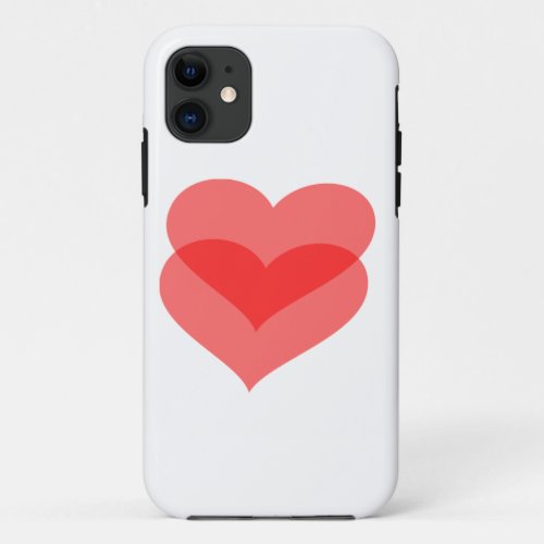 two hearts joined together iPhone 11 case