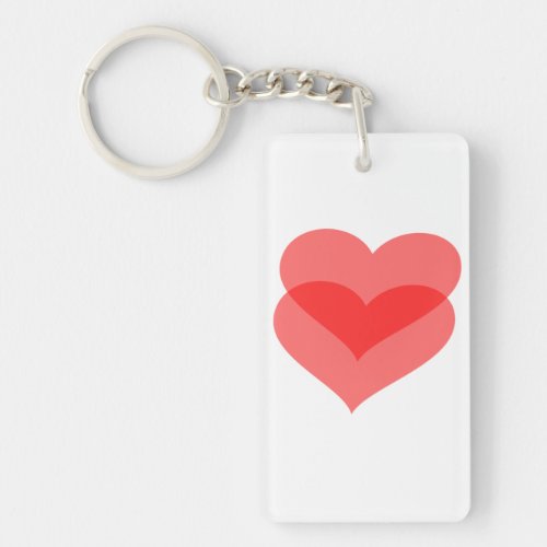 two hearts joined together keychain