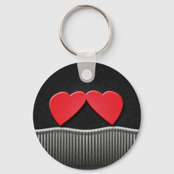 Two Hearts Keychain by LivingLife at Zazzle