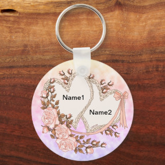 Two Hearts Keychain