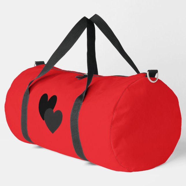 Two Hearts Large Duffle Bag (Left Corner)