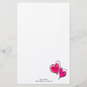 Two Hearts Letterhead Template