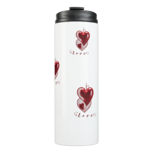 Two Hearts Love Thermal Tumbler